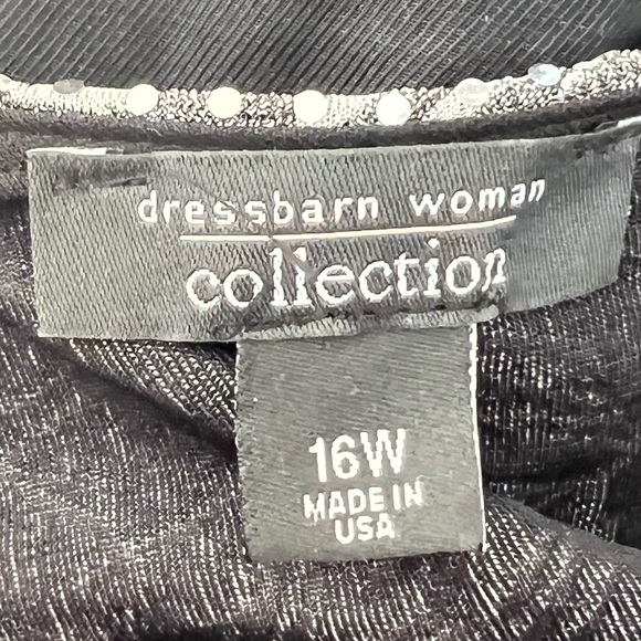 DRESSBARN | New Year’s Eve Plus Size Silver Sparkling Dress Jacket Sz 16 W - Picture 8 of 10